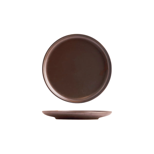 72.926608 Moda Porcelain Rust Round Coupe Plate 200mm Globe Importers Adelaide Hospitality Supplies