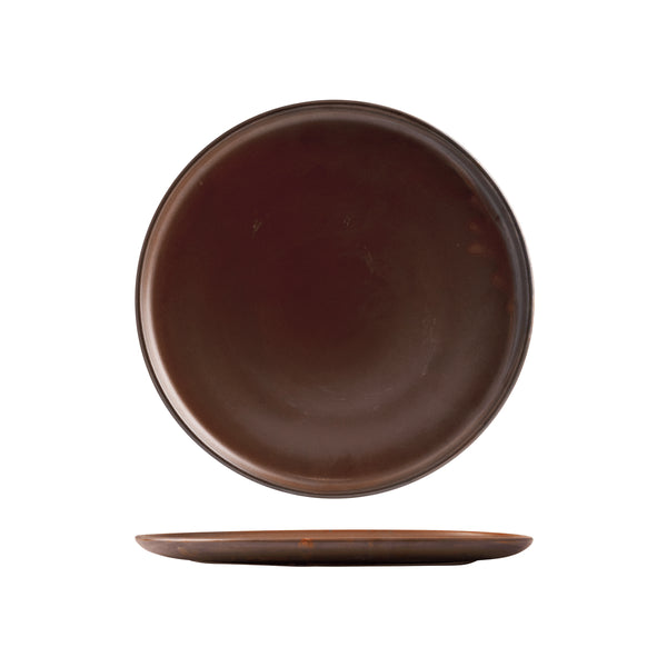 72.926611 Moda Porcelain Rust Round Coupe Plate 290mm Globe Importers Adelaide Hospitality Supplies