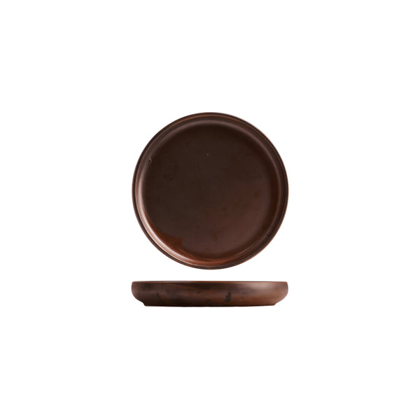 72.926619 Moda Porcelain Rust Stacka Round Plate 182x28mm Globe Importers Adelaide Hospitality Supplies