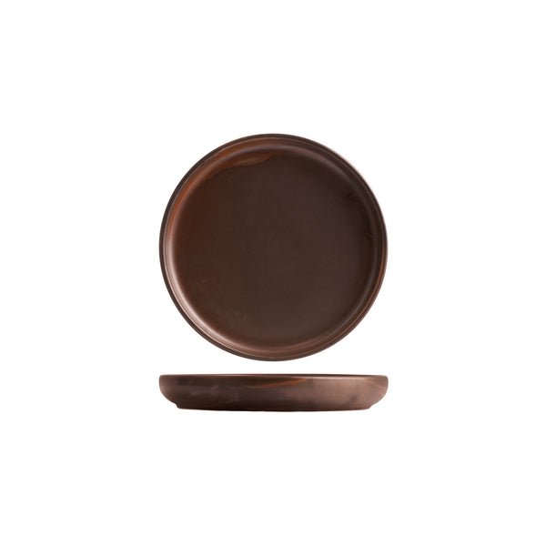72.926621 Moda Porcelain Rust Stacka Round Plate 210x30mm Globe Importers Adelaide Hospitality Supplies