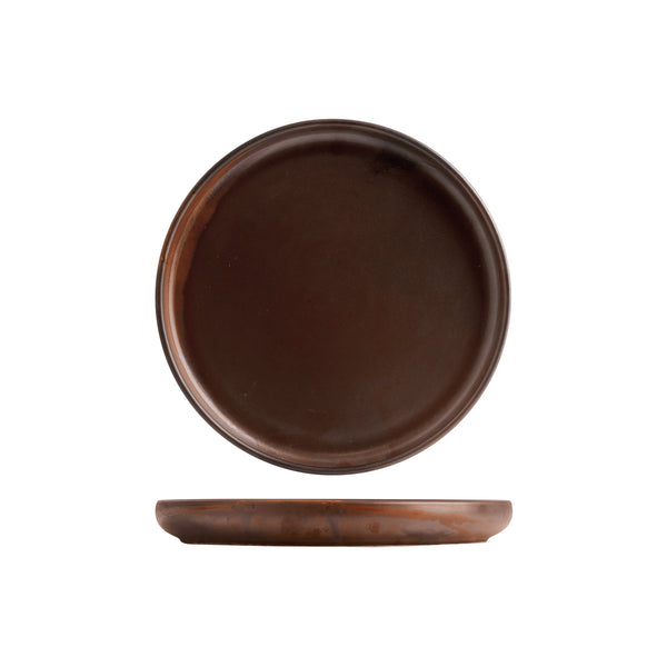 72.926626 Moda Porcelain Rust Stacka Round Plate 260x33mm Globe Importers Adelaide Hospitality Supplies