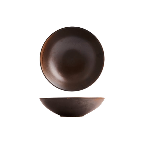 72.926678 Moda Porcelain Rust Round Deep Bowl 210mm / 845ml Globe Importers Adelaide Hospitality Supplies