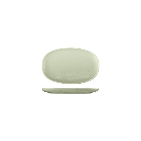 72.926940 Moda Porcelain Lush Oval Coupe Plate 200x130mm Globe Importers Adelaide Hospitality Supplies