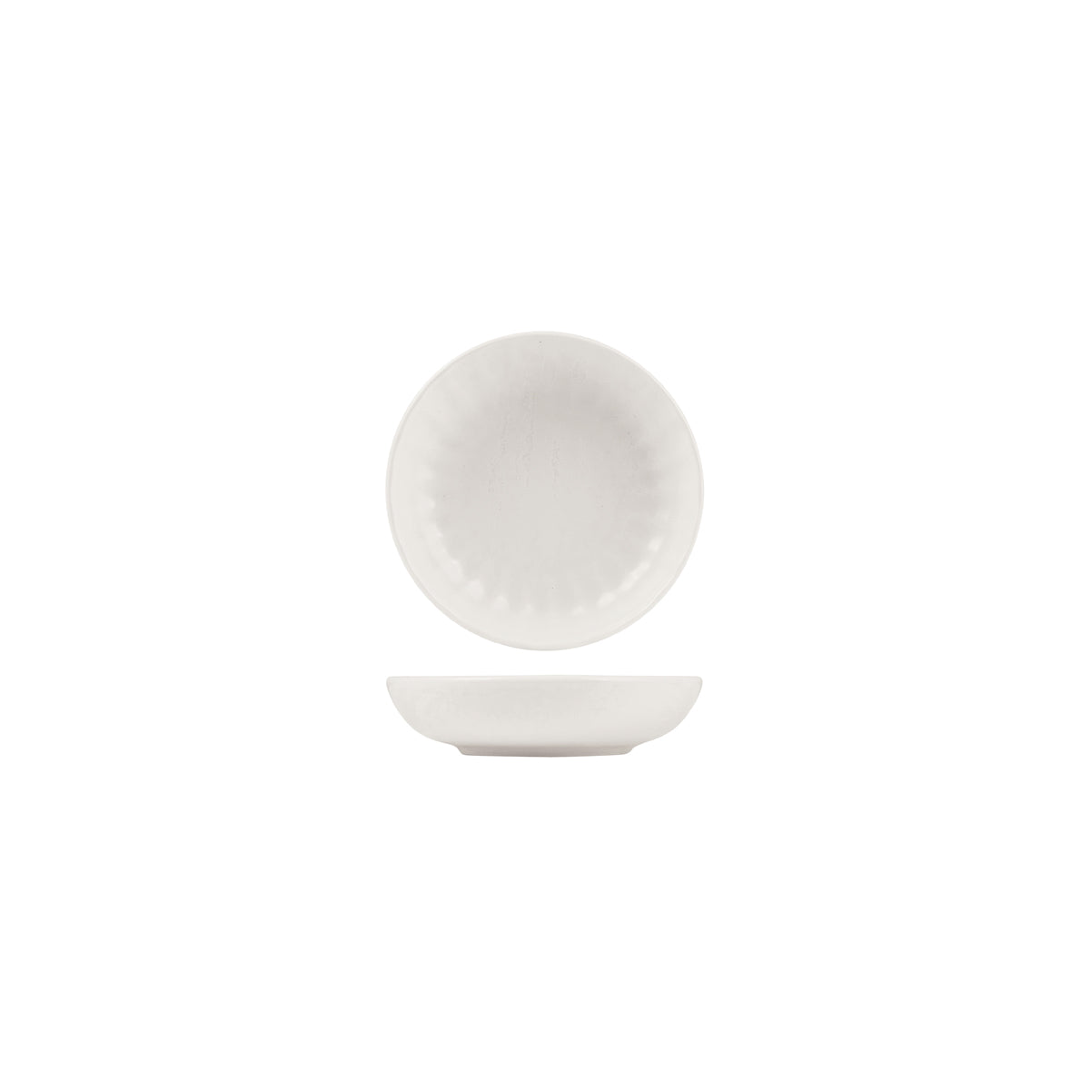 72.927270 Moda Porcelain Snow Scalloped Share Bowl 155x38mm / 375ml Globe Importers Adelaide Hospitality Supplies