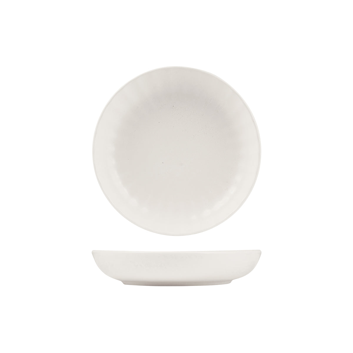 72.927272 Moda Porcelain Snow Scalloped Share Bowl 230x44mm / 1150ml Globe Importers Adelaide Hospitality Supplies