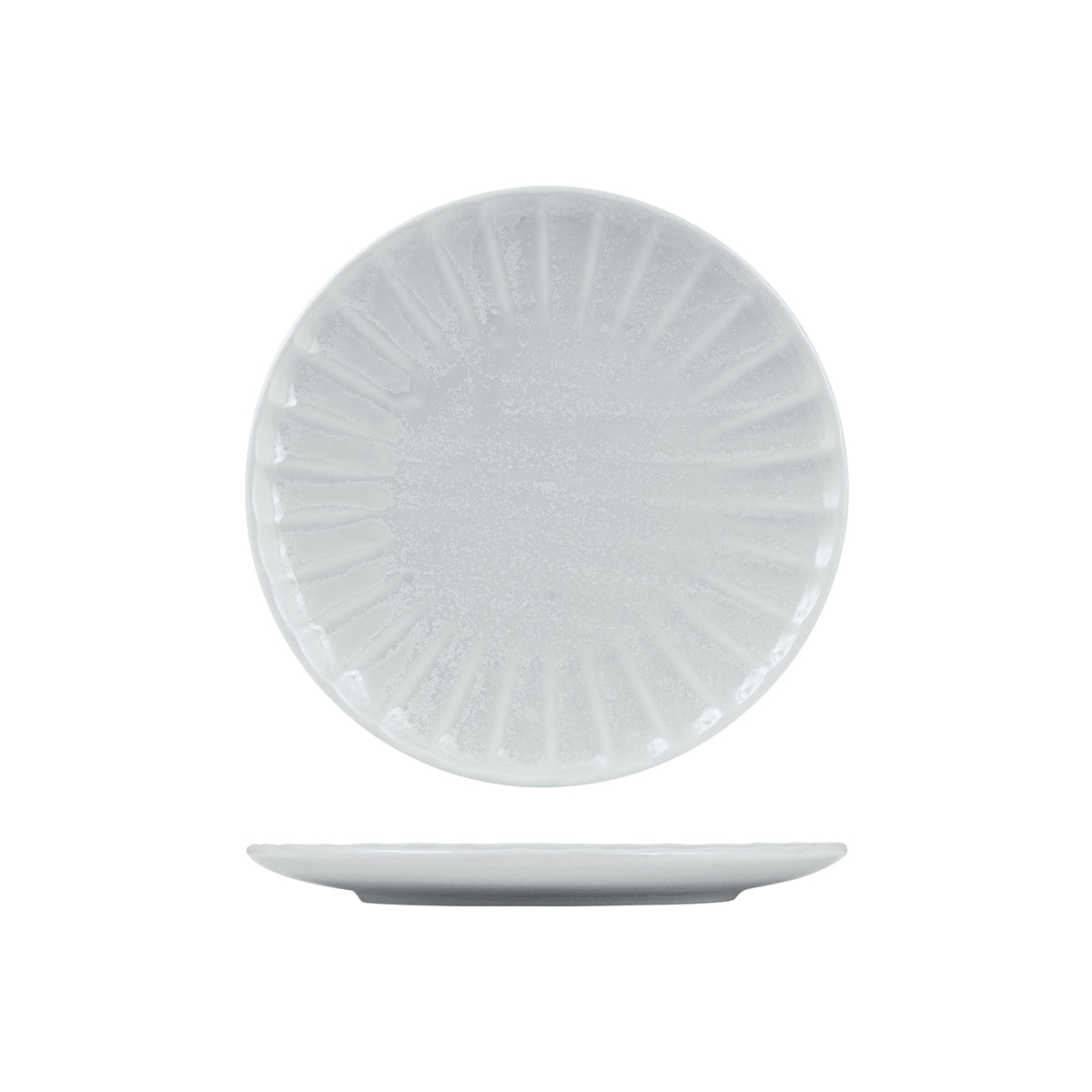 72.927362 Moda Porcelain Willow Scalloped Round Plate 260mm Globe Importers Adelaide Hospitality Supplies