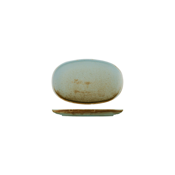 72.929340 Moda Porcelain Nourish Oval Coupe Plate 200x130mm Globe Importers Adelaide Hospitality Supplies