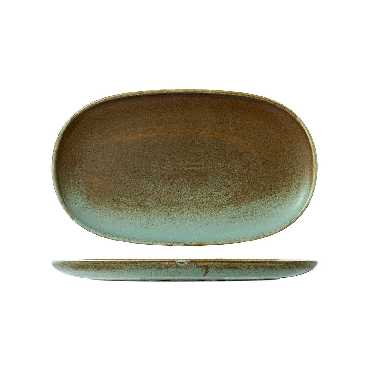 72.929346 Moda Porcelain Nourish Oval Coupe Plate 405x240mm Globe Importers Adelaide Hospitality Supplies