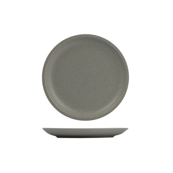 94266-A Luzerne Dune Ash Round Plate 214mm Globe Importers Adelaide Hospitality Supplies