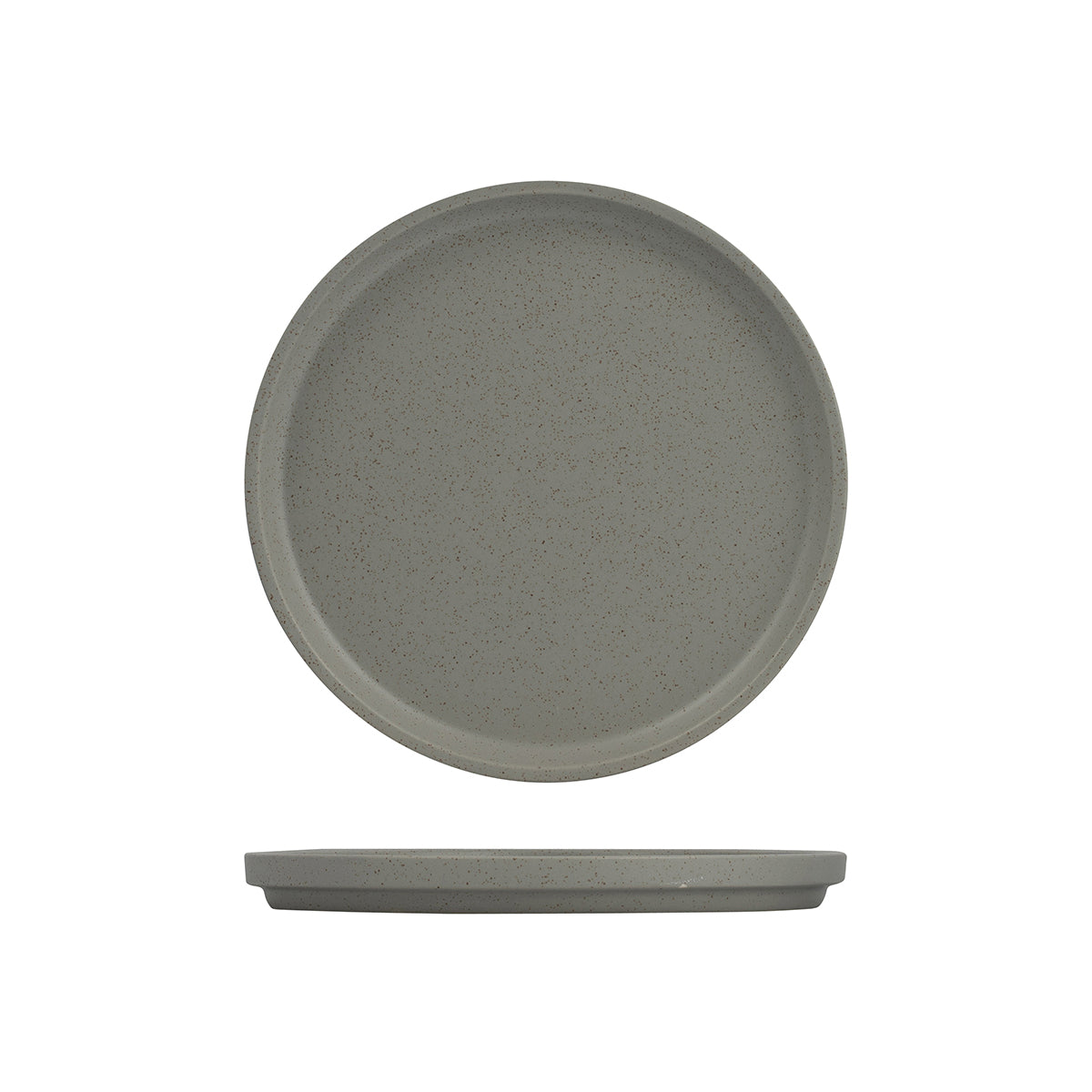 94282-A Luzerne Dune Ash Stackable Plate 235mm Globe Importers Adelaide Hospitality Supplies