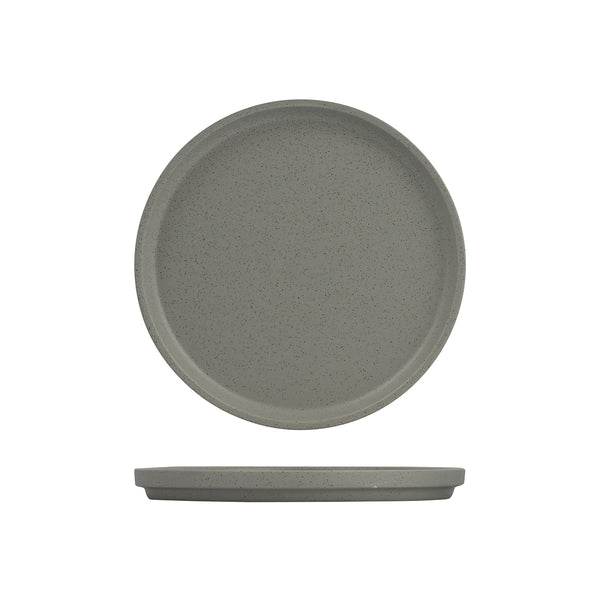 94282-A Luzerne Dune Ash Stackable Plate 235mm Globe Importers Adelaide Hospitality Supplies
