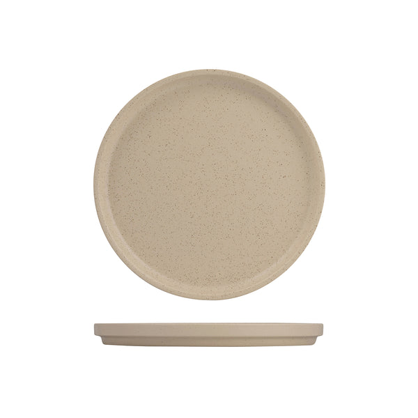 94282-C Luzerne Dune Clay Stackable Plate 235mm Globe Importers Adelaide Hospitality Supplies