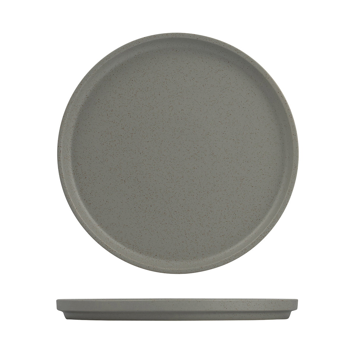 94283-A Luzerne Dune Ash Stackable Plate 270mm Globe Importers Adelaide Hospitality Supplies