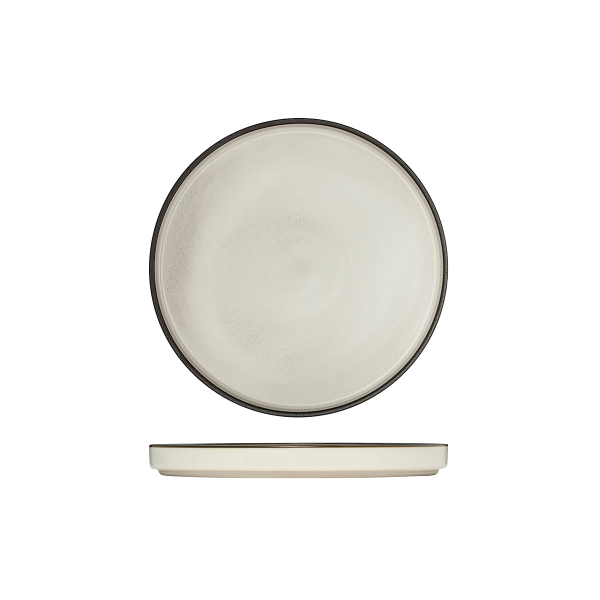 946420 Luzerne Mod Dusted White Stackable Plate 200mm Globe Importers Adelaide Hospitality Supplies