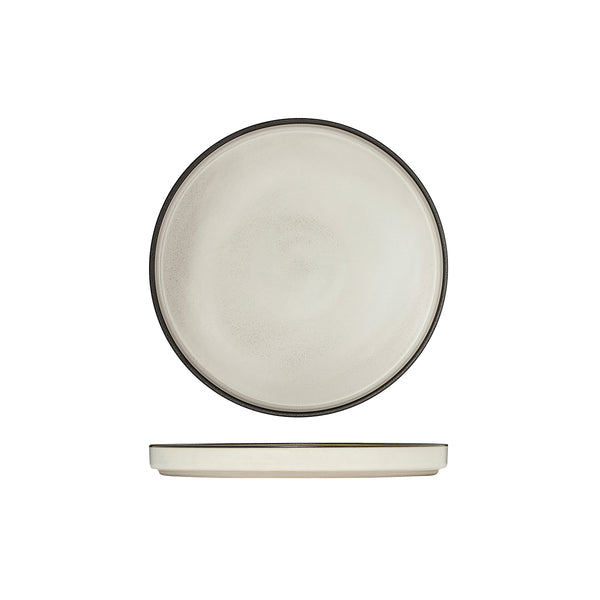 946420 Luzerne Mod Dusted White Stackable Plate 200mm Globe Importers Adelaide Hospitality Supplies