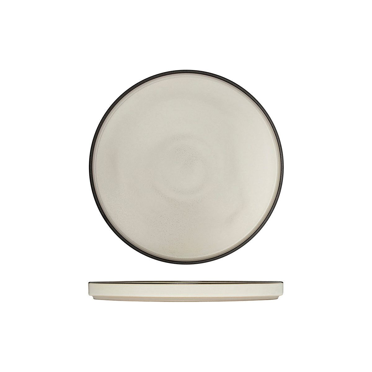 946423 Luzerne Mod Dusted White Stackable Plate 235mm Globe Importers Adelaide Hospitality Supplies