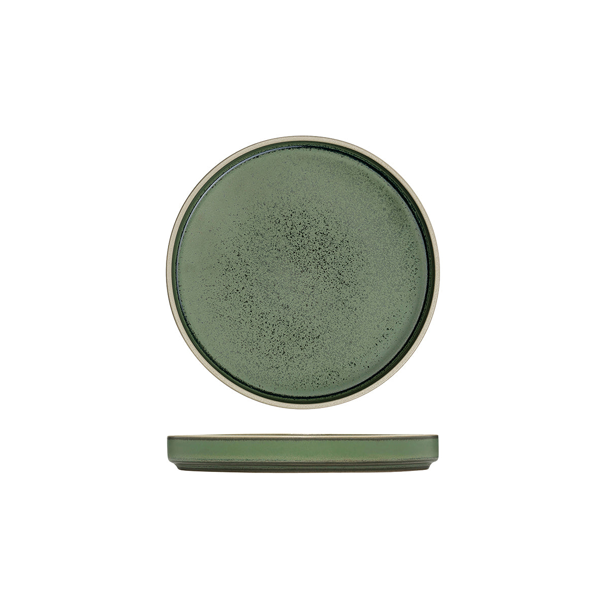 946516 Luzerne Mod Smokey Basil Stackable Plate 160mm Globe Importers Adelaide Hospitality Supplies