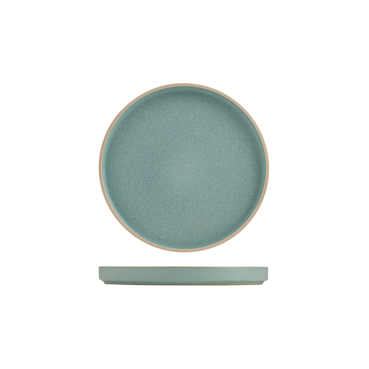 946816 Luzerne Mod Frosted Blue Stackable Plate 160mm Globe Importers Adelaide Hospitality Supplies