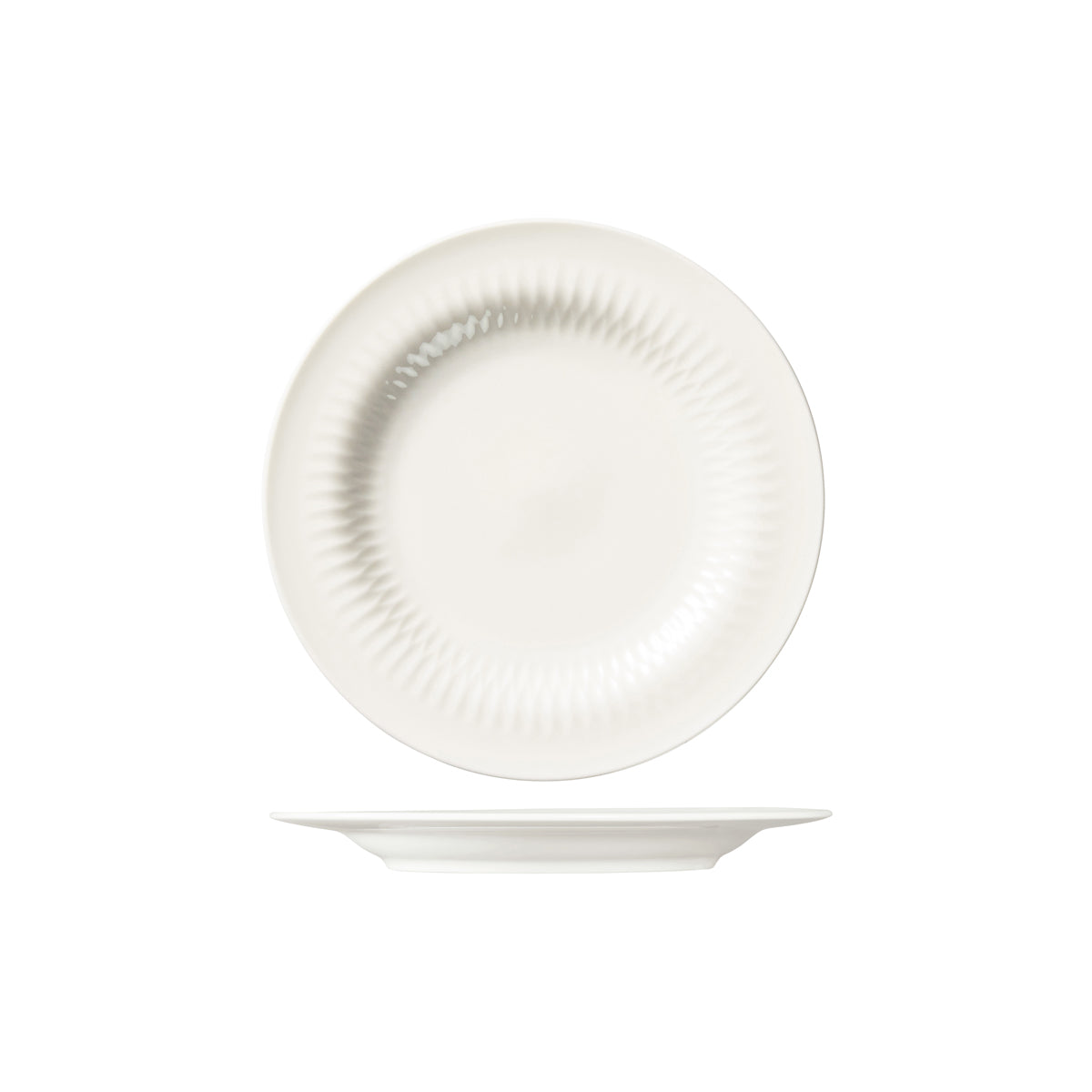 947721 Luzerne Cottage White Round Rim Plate 210mm Globe Importers Adelaide Hopsitality Supplies