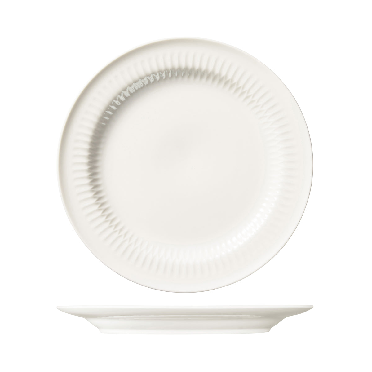 947730 Luzerne Cottage White Round Rim Plate 300mm Globe Importers Adelaide Hopsitality Supplies