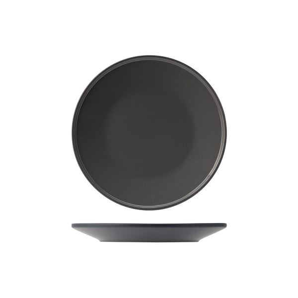 72.952110 Utopia Core Slate Stoneware Round Plate 250mm Globe Importers Adelaide Hospitality Supplies