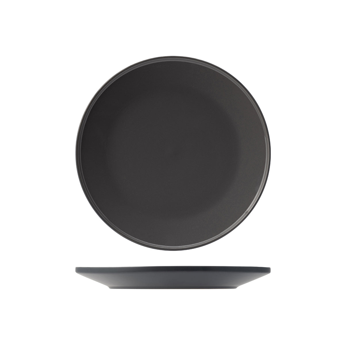 72.952111 Utopia Core Slate Stoneware Round Plate 270mm Globe Importers Adelaide Hospitality Supplies