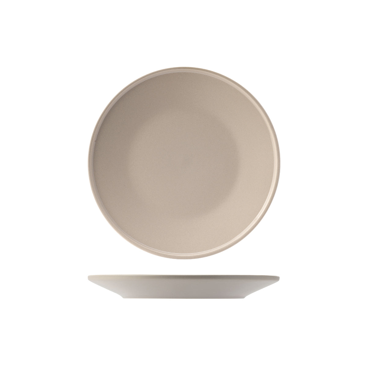 72.952210 Utopia Core Stone Stoneware Round Plate 250mm Globe Importers Adelaide Hospitality Supplies