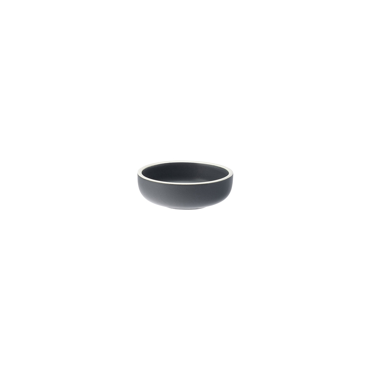 72.954001 Utopia Forma Charcoal Porcelain Sauce Dish 90mm / 110ml Globe Importers Adelaide Hospitality Supplies