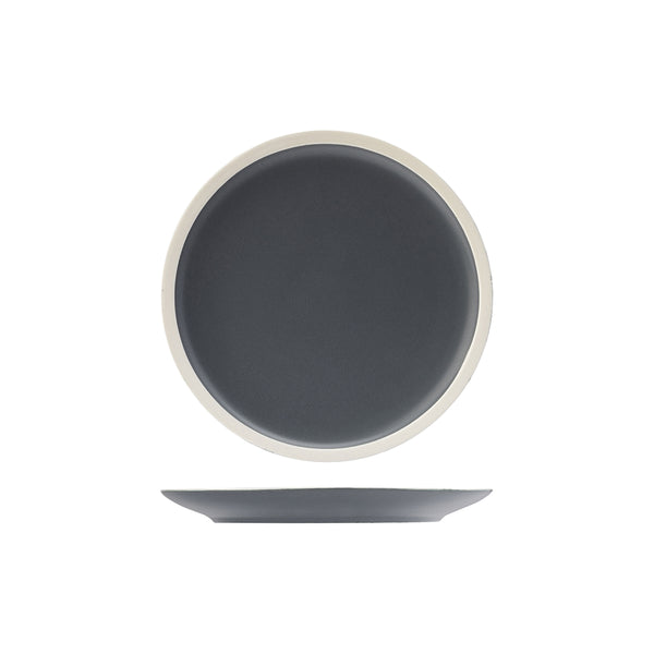 72.954006 Utopia Forma Charcoal Porcelain Round Coupe Plate 170mm Globe Importers Adelaide Hospitality Supplies