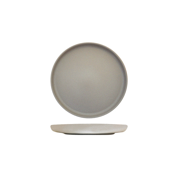 72.959006 Eclipse Uno Light Grey Round Walled Plate 175x23mm Globe Importers Adelaide Hospitality Supplies