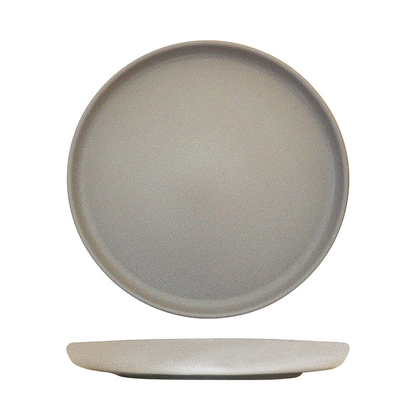 72.959011 Eclipse Uno Light Grey Round Walled Plate 280x30mm Globe Importers Adelaide Hospitality Supplies