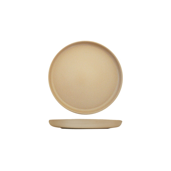 72.959106 Eclipse Uno Taupe Round Walled Plate 175x23mm Globe Importers Adelaide Hospitality Supplies