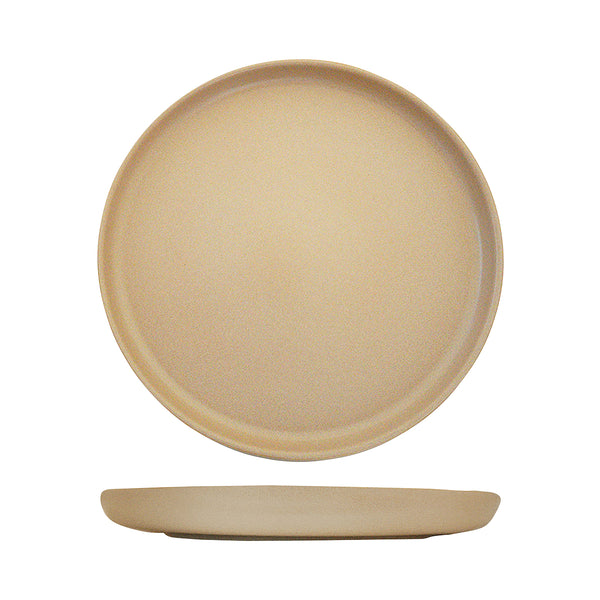 72.959111 Eclipse Uno Taupe Round Walled Plate 280x30mm Globe Importers Adelaide Hospitality Supplies