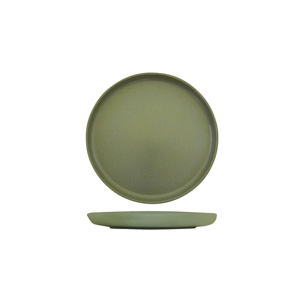 72.959206 Eclipse Uno Green Round Walled Plate 175x23mm Globe Importers Adelaide Hospitality Supplies
