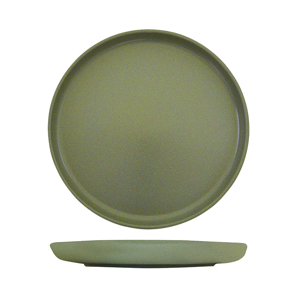 72.959211 Eclipse Uno Green Round Walled Plate 280x30mm Globe Importers Adelaide Hospitality Supplies