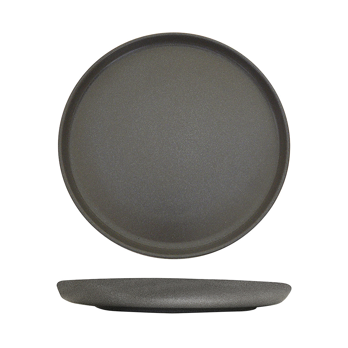 72.959311 Eclipse Uno Dark Grey Round Walled Plate 280x30mm Globe Importers Adelaide Hospitality Supplies
