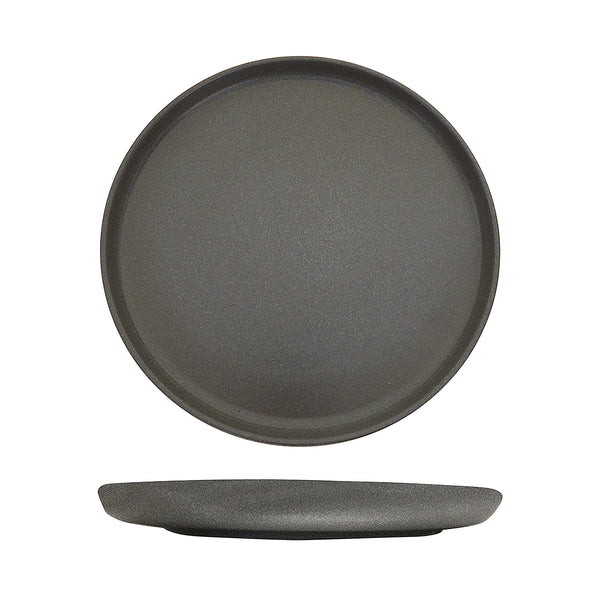 72.959311 Eclipse Uno Dark Grey Round Walled Plate 280x30mm Globe Importers Adelaide Hospitality Supplies
