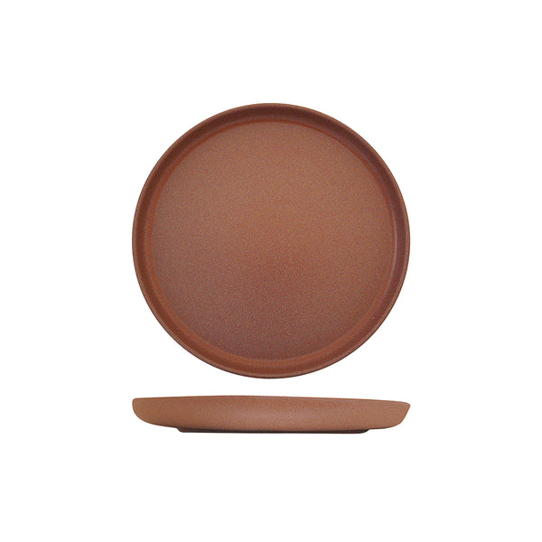 72.959508 Eclipse Uno Brown Round Walled Plate 220x30mm Globe Importers Adelaide Hospitality Supplies