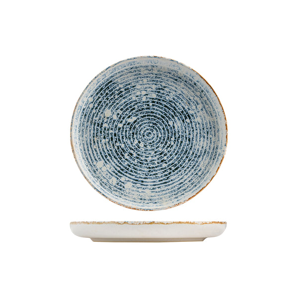 72.959912 Eclipse Duo Ripple Round Walled Plate 220x30mm Globe Importers Adelaide Hospitality Supplies