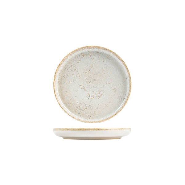 72.959971 Eclipse Duo Limestone Round Walled Plate 175x23mm Globe Importers Adelaide Hospitality Supplies