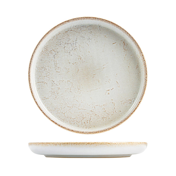 72.959973 Eclipse Duo Limestone Round Walled Plate 280x30mm Globe Importers Adelaide Hospitality Supplies