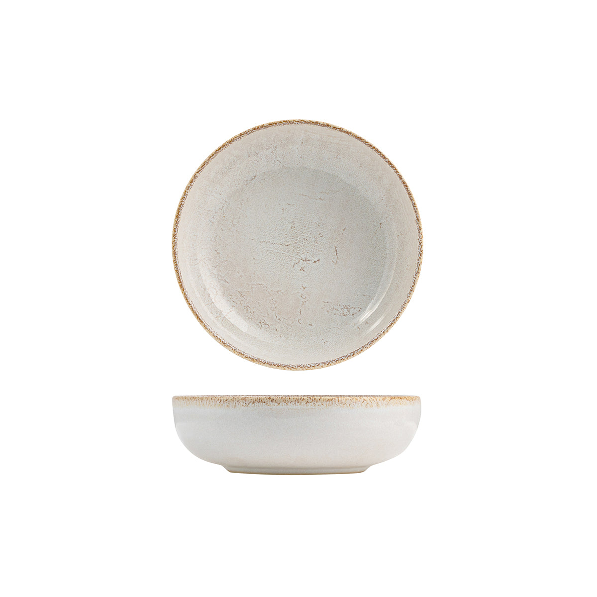 72.959976 Eclipse Duo Limestone Round Walled Bowl 160mm / 550ml Globe Importers Adelaide Hospitality Supplies