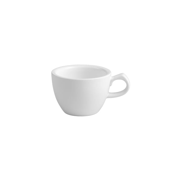 72.976209 Lusso White Coffee Cup 150ml Globe Importers Adelaide Hospitality Supplies
