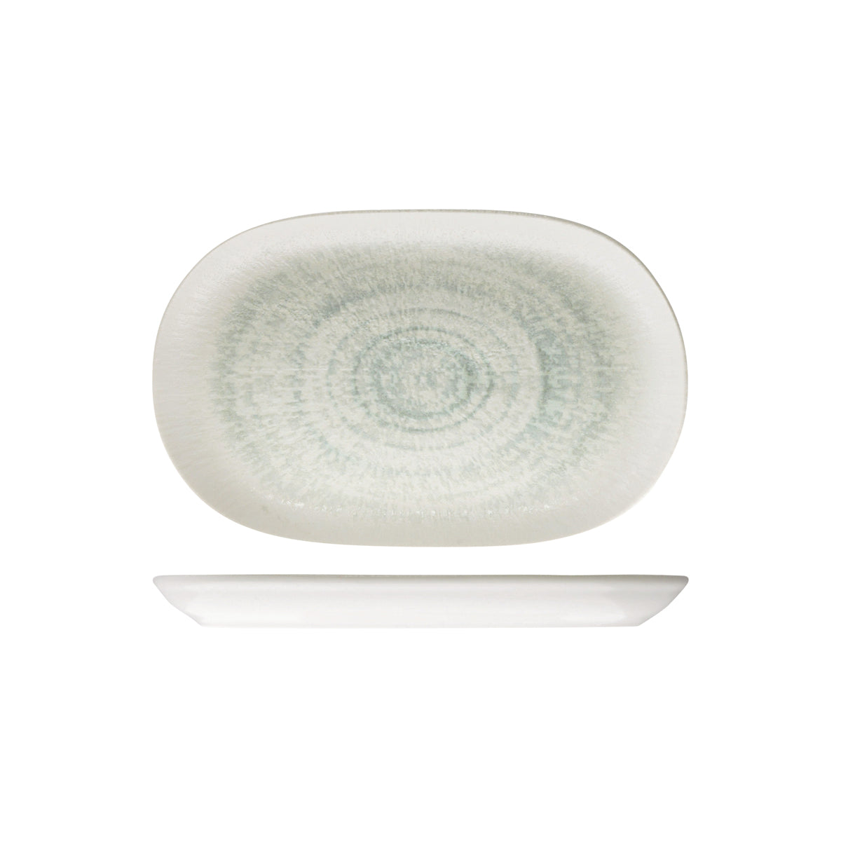 72.98820065 ID Fine Glacier Oval Coupe Platter 330x210mm Globe Importers Adelaide Hospitality Supplies