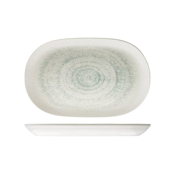 72.98820066 ID Fine Glacier Oval Coupe Platter 370x240mm Globe Importers Adelaide Hospitality Supplies