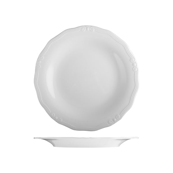 72.98830029 ID Fine Tiffany Round Scalloped Plate 290mm Globe Importers Adelaide Hospitality Supplies