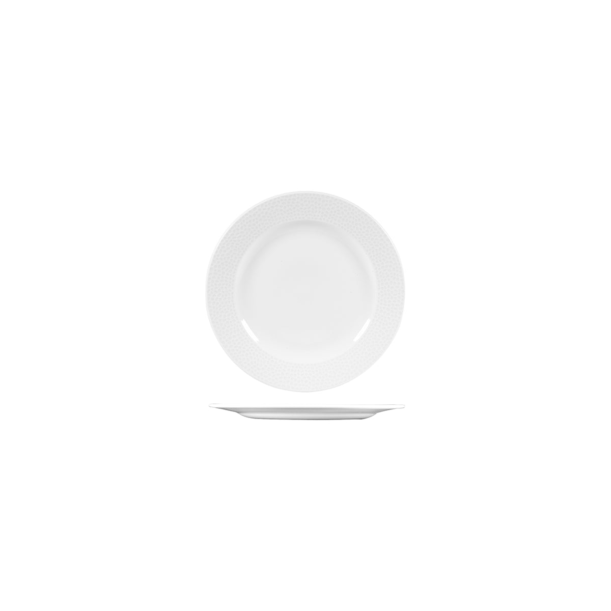 '72.9932406 Churchill Isla White Round Wide Rim Plate 170mm Globe Importers Adelaide Hospitality Supplies