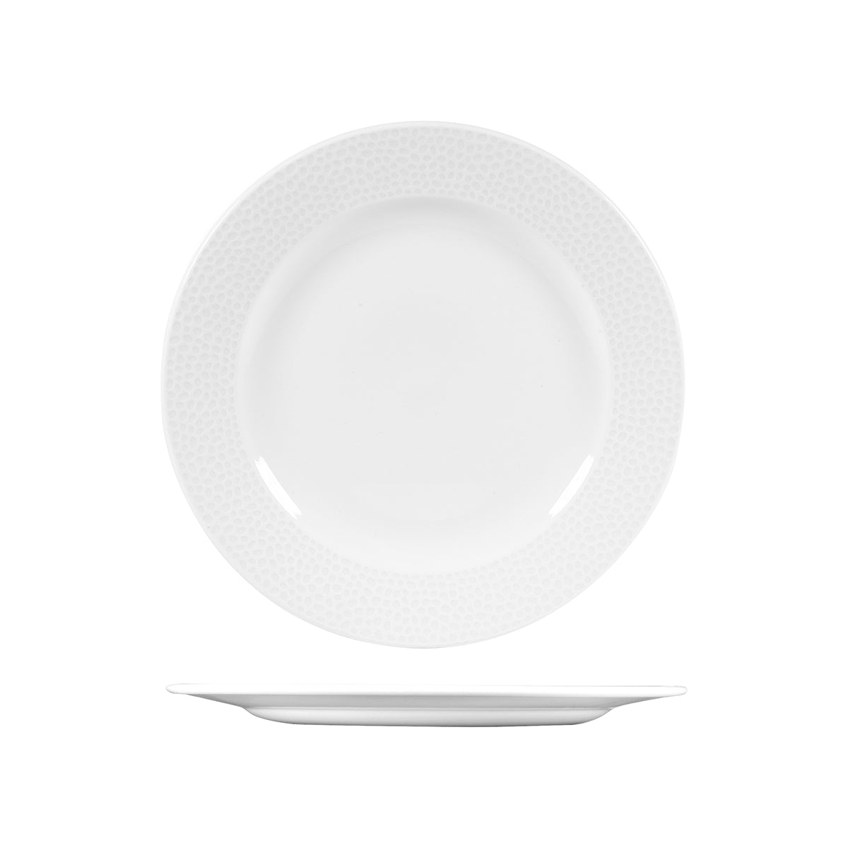 '72.9932411 Churchill Isla White Round Wide Rim Plate 276mm Globe Importers Adelaide Hospitality Supplies