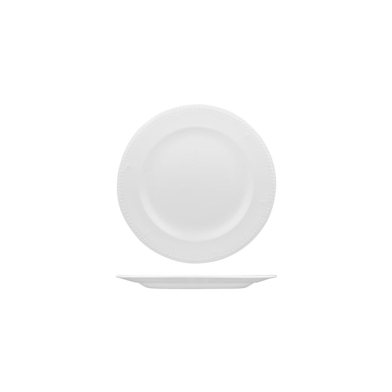 72.9937116 Churchill Buckingham White Round Plate Wide Rim 165mm Globe Importers Adelaide Hospitality Supplies