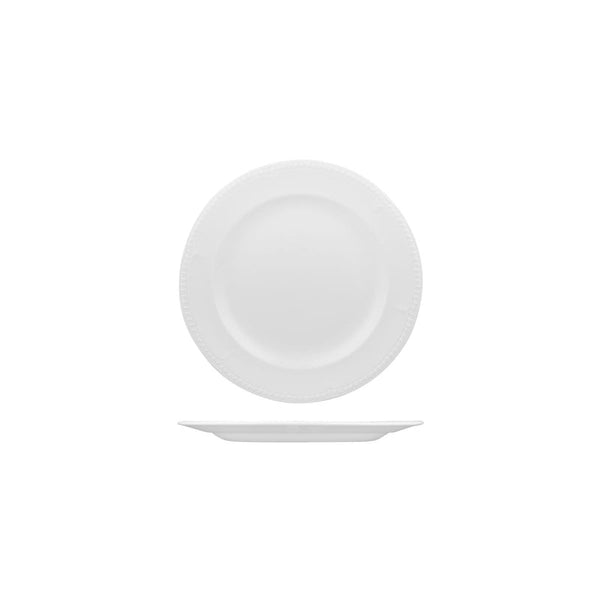 72.9937116 Churchill Buckingham White Round Plate Wide Rim 165mm Globe Importers Adelaide Hospitality Supplies
